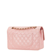 シャネル マトラッセ25 ダブルフラップ ココマーク チェーン ショルダーバッグ ピンク キャビアスキン レディース CHANEL 【中古】